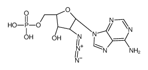 [(2R,3S,4R,5R)-5-(6-aminopurin-9-yl)-4-azido-3-hydroxyoxolan-2-yl]methyl dihydrogen phosphate Structure