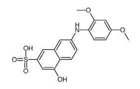 6-(2,4-dimethoxyanilino)-1-naphthol-3-sulfonic acid结构式