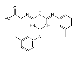 2-[[4,6-bis(3-methylanilino)-1,3,5-triazin-2-yl]amino]acetic acid Structure