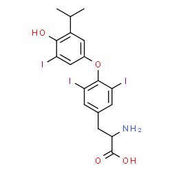 DL-Tyrosine, O-(4-hydroxy-3-iodo-5-(1-methylethyl)phenyl)-3,5-diiodo-结构式