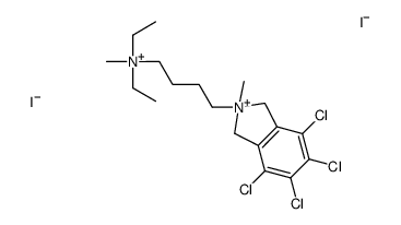 diethyl-methyl-[4-(4,5,6,7-tetrachloro-2-methyl-1,3-dihydroisoindol-2-ium-2-yl)butyl]azanium,diiodide结构式