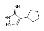 3-氨基-4-环戊基-1H-吡唑结构式