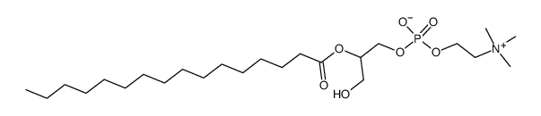 2-palmitoyl-sn-glycero-3-phosphorylcholine结构式