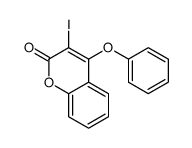 3-Iodo-4-phenoxy-2H-1-benzopyran-2-one结构式