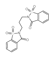 1,2-Benzisothiazol-3(2H)-one,2,2'-(1,3-propanediyl)bis-, 1,1,1',1'-tetraoxide结构式