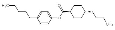 反式-4-丁基环已烷羧酸-4-戊苯基酯结构式