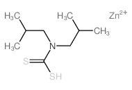 zinc,bis(2-methylpropyl)carbamodithioic acid Structure