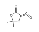2,2-dimethyl-5-oxomethylidene-1,3-dioxolan-4-one结构式