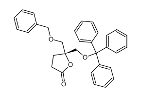 (R)-5-[(phenylmethoxy)methyl]-5-[(triphenylmethoxy)methyl]-4,5-dihydrofuran-2(3H)-one Structure
