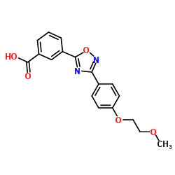 3-(3-(4-(2-methoxyethoxy)phenyl)-1,2,4-oxadiazol-5-yl)benzoicacid Structure