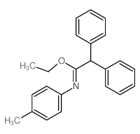 1-ethoxy-N-(4-methylphenyl)-2,2-diphenyl-ethanimine Structure