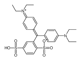 2-[[4-(diethylamino)phenyl]-(4-diethylazaniumylidenecyclohexa-2,5-dien-1-ylidene)methyl]-4-sulfobenzenesulfonate Structure