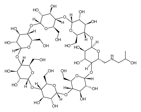 beta-Cyclodextrin, 6A-deoxy-6A-[(2-hydroxypropyl)amino]-结构式