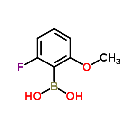 2-氟-6-甲氧基苯基硼酸结构式