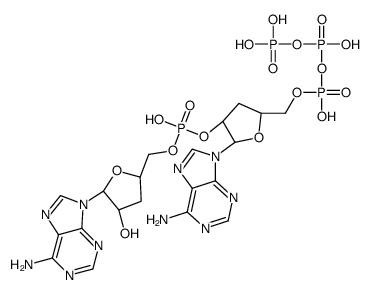 (2'-5')-3'-deoxyadenosine triphosphate-3'-deoxyadenosine monophosphate Structure