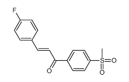 3-(4-fluorophenyl)-1-(4-methylsulfonylphenyl)prop-2-en-1-one Structure