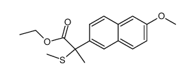 ethyl 2-methylthio-2-(6-methoxy-2-naphthyl)propionate结构式