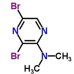 3,5-Dibromo-N,N-dimethylpyrazin-2-amine Structure