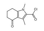 1,3-dimethyl-4-oxo-4,5,6,7-tetrahydroindole-2-carboxylic acid chloride结构式