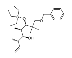 (3S,4S,5R,6R)-8-(benzyloxy)-3,5,7,7-tetramethyl-6-((triethylsilyl)oxy)oct-1-en-4-ol结构式