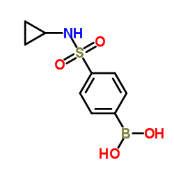 4-(环丙基氨磺酰基)苯硼酸结构式