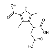 (5-carboxy-2,4-dimethyl-pyrrol-3-yl)-succinic acid Structure