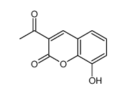 3-acetyl-8-hydroxychromen-2-one结构式
