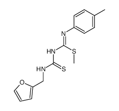 2-S-Methyl-1-(4-methylphenyl)-5-(2-furfuryl)isodithiobiuret Structure