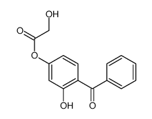 (4-benzoyl-3-hydroxyphenyl) 2-hydroxyacetate结构式