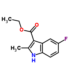 6-氟-2-甲基吲哚-3-甲酸乙酯结构式