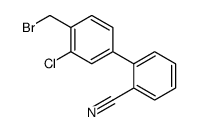 4'-(溴甲基)-3'-氯-[1,1'-联苯]-2-甲腈结构式