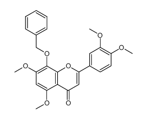 8-(benzyloxy)-2-(3,4-dimethoxyphenyl)-5,7-dimethoxy-4H-chromen-4-one结构式