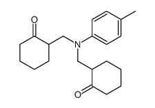 2-[[4-methyl-N-[(2-oxocyclohexyl)methyl]anilino]methyl]cyclohexan-1-one Structure