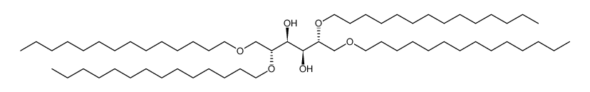 D-Mannitol, 1,2,5,6-tetra-O-tetradecyl Structure