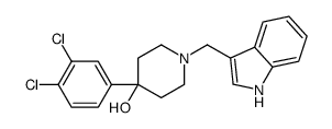 4-(3,4-dichlorophenyl)-1-(1H-indol-3-ylmethyl)piperidin-4-ol结构式