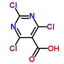 2,4,6-三氯嘧啶-5-甲酸结构式
