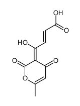 4-hydroxy-4-(6-methyl-2,4-dioxopyran-3-ylidene)but-2-enoic acid Structure