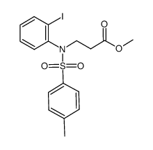 methyl 3-[N-(2-iodophenyl)-N-(p-toluenesulfonyl)amino]propionate结构式