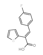 3-(4-氟苯基)-2-噻吩-2-丙烯酸结构式
