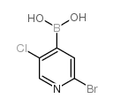 2-bromo-5-chloropyridine-4-boronic acid Structure