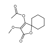 4-acetoxy-3-methoxy-1-oxaspiro[4.5]dec-3-en-2-one Structure