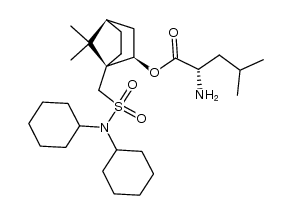 [(1S,2R)-10-(N,N-dicyclohexylaminosulfonyl)born-2-yl] (2R)-2-amino-4-methylvalerate结构式