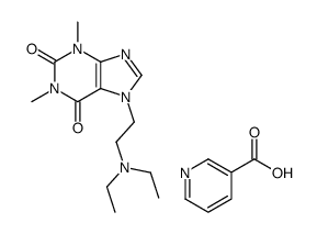 7-[2-(diethylamino)ethyl]-1,3-dimethylpurine-2,6-dione,pyridine-3-carboxylic acid结构式
