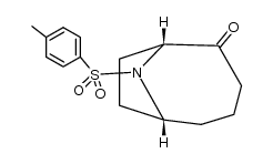 9-(p-tolylsulphonyl)-9-azabicyclo[4.2.1]nonan-2-one结构式