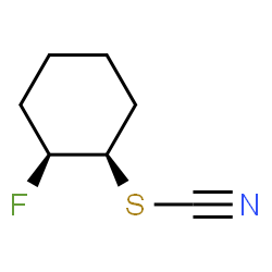 Thiocyanic acid, 2-fluorocyclohexyl ester, cis- (9CI) Structure
