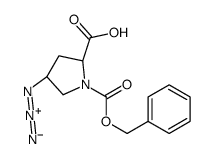 (2S,4s)-4-叠氮基-1,2-吡咯烷二羧酸 1-(苯基甲基)酯结构式