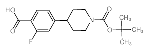 4-(1-(叔丁氧基羰基)哌啶-4-基)-2-氟苯甲酸结构式