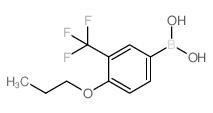 4-丙氧基-3-(三氟甲基)苯基硼酸结构式