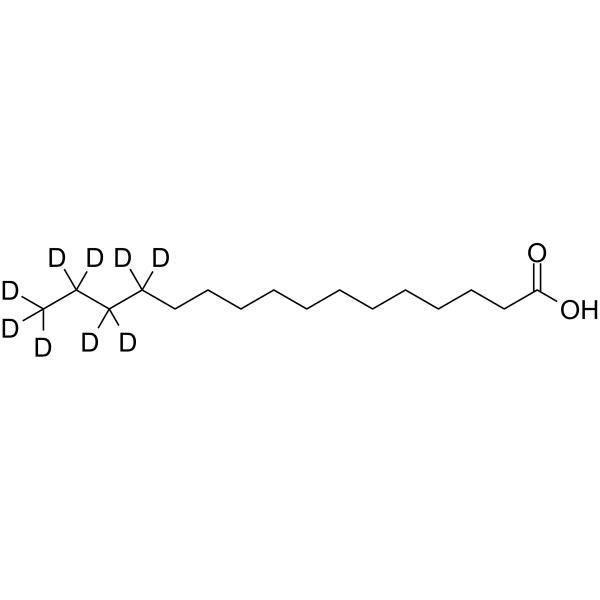 十六烷酸-D9结构式