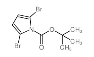 2,5-二溴-1H-吡咯-1-羧酸-1,1-二甲基乙酯结构式